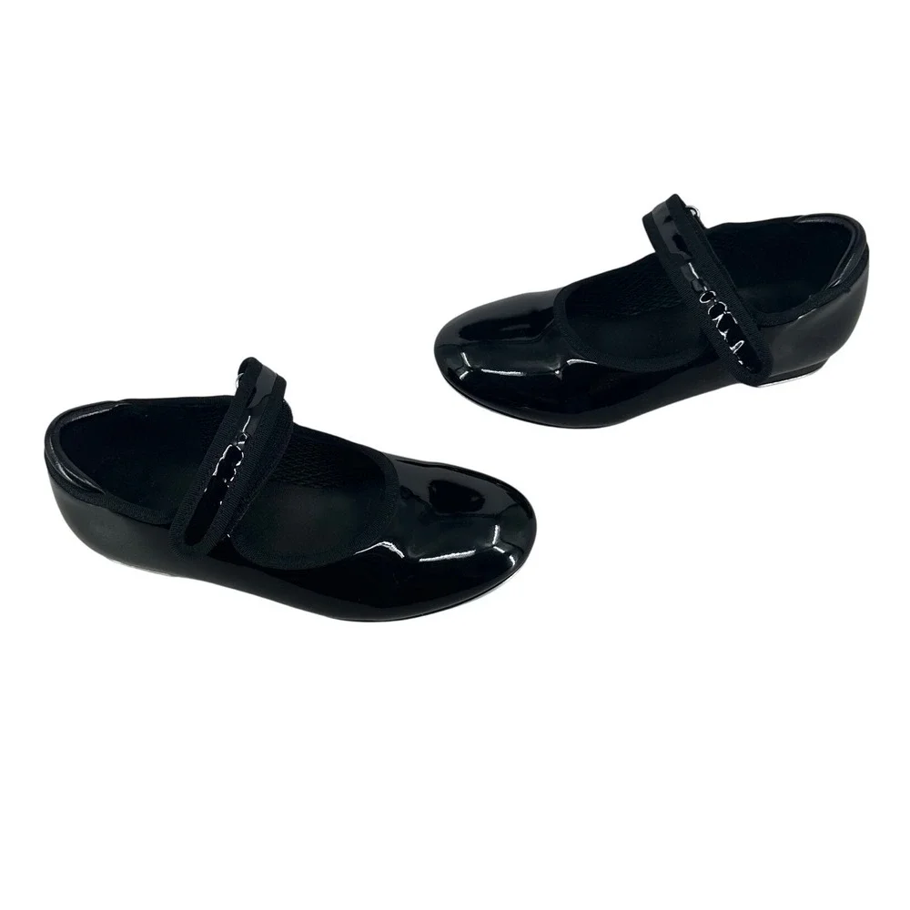 Black Patent Mary Jane Tap Shoes Kids Size 11C Dance Performance Gear